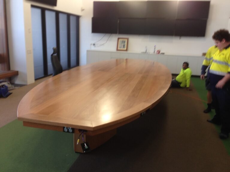 Large wooden table built by Woodview Trade Services