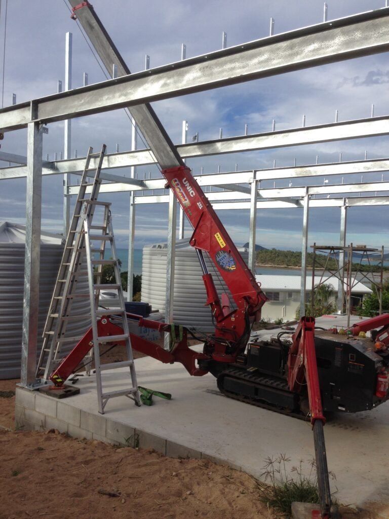 A portfolio picture showing Steel framing erected by WoodView Trade Services
